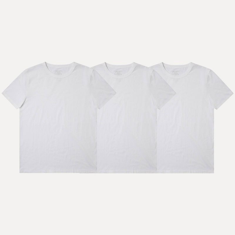 slide 1 of 6, Pair of Thieves Men's 3pk SuperiAir Cotton Crew Neck Undershirt - White L: Tagless, Jersey,, 3 ct