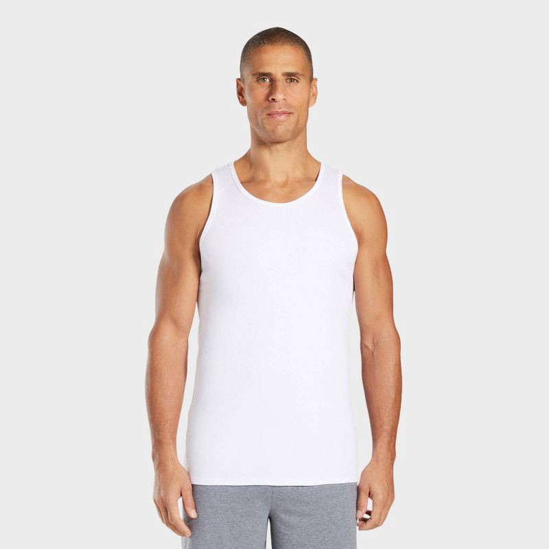slide 4 of 6, Pair of Thieves Men's 3pk SuperiAir Cotton Tank Top - White XL: Tagless, Crew Neck, Sleeveless, Jersey Fabric, 3 ct
