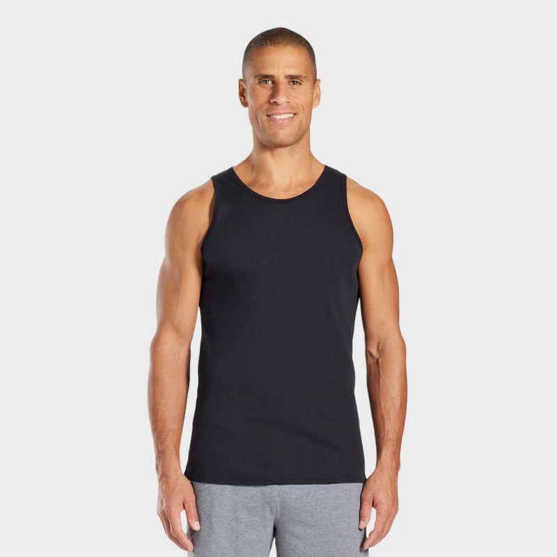 slide 4 of 6, Pair of Thieves Men's 3pk SuperiAir Cotton Tank Top - Black S: Tagless, Crew Neck, Jersey Fabric, 3 ct