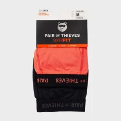 Pair of Thieves Men's 2pk Super Fit Solids Boxer Briefs - Coral Pink M: Seamless, Tagless, Mesh Fabric, Medium Size