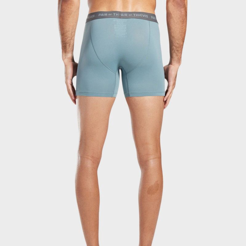 slide 4 of 5, Pair of Thieves Men's 2pk Super Fit Solids Boxer Briefs - Lavender Gray XL: Tagless, Mesh, Flat Seams, Elastic Waistband, 2 ct
