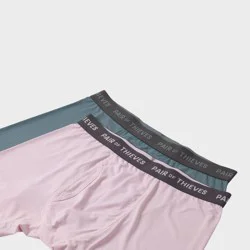 Pair of Thieves Men's 2pk Super Fit Solids Boxer Briefs - Lavender Gray XL: Tagless, Mesh, Flat Seams, Elastic Waistband