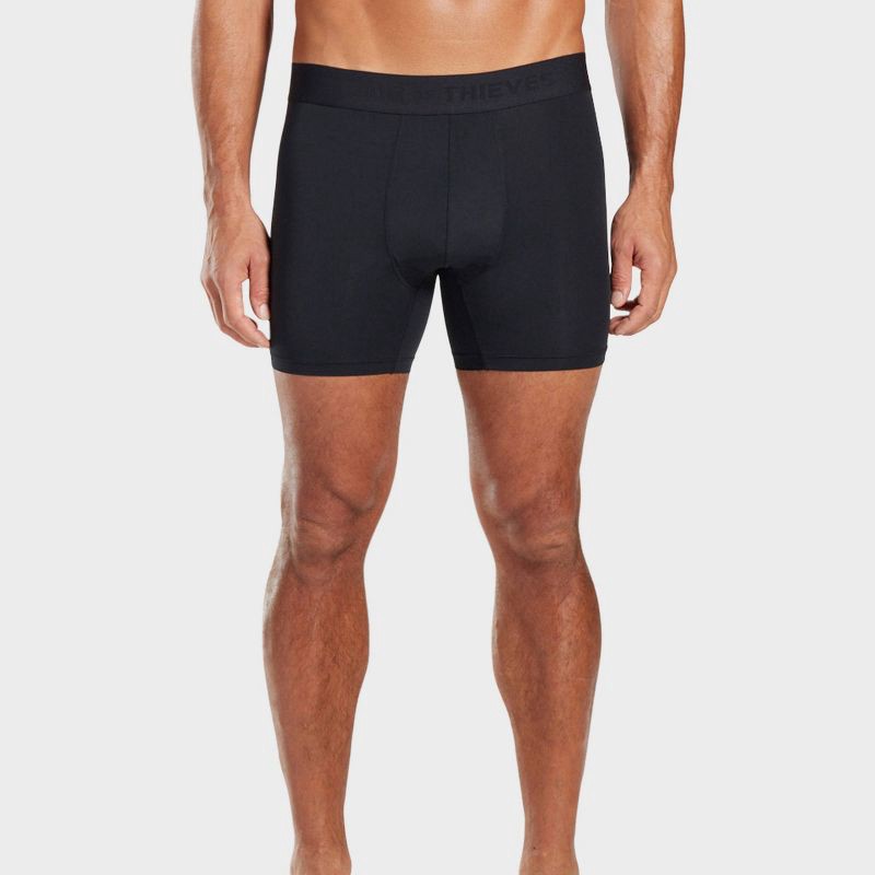 slide 4 of 6, Pair of Thieves Men's 2pk Hustle Boxer Briefs - Gold L: Nylon Spandex Blend, Tagless, Mesh Construction, 2 ct