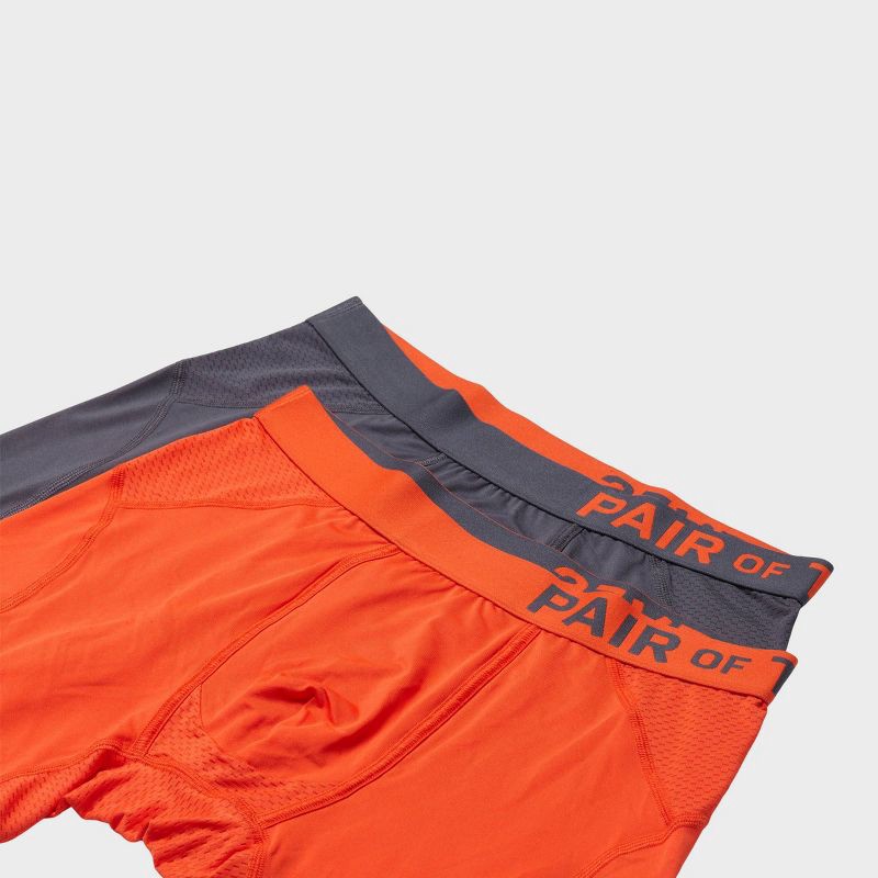 slide 3 of 6, Pair of Thieves Men's 2pk Sport Boxer Briefs - Tomato Red XL: Tagless, Mesh, Flat Seams, Elastic Waistband, 2 ct