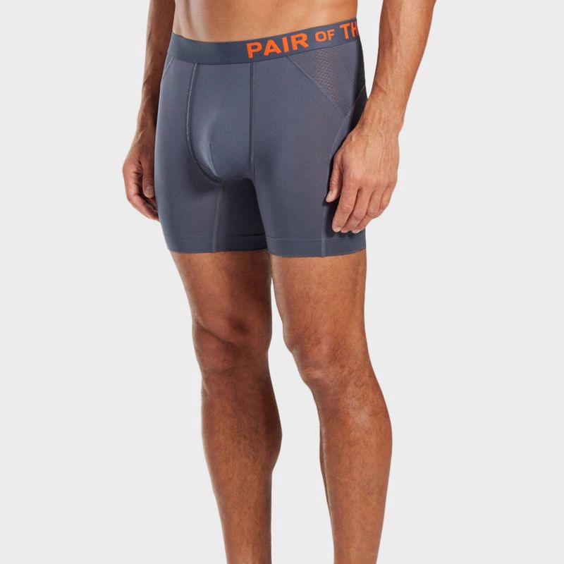 slide 5 of 6, Pair of Thieves Men's 2pk Sport Boxer Briefs - Tomato Red XL: Tagless, Mesh, Flat Seams, Elastic Waistband, 2 ct