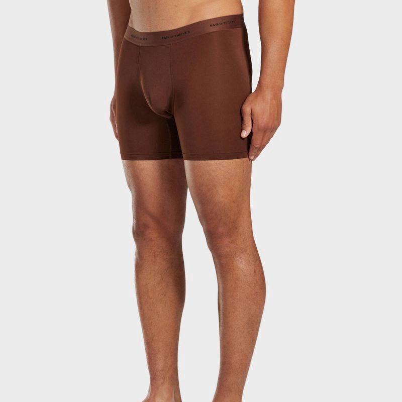slide 3 of 5, Pair of Thieves Men's 3pk Quick Dry Poly Boxer Briefs - Brown M: Tagless, Flat Seams, Medium Size, 3 ct