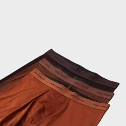 Pair of Thieves Men's 3pk Quick Dry Poly Boxer Briefs - Brown L: Tagless, Flat Seams, Knit Fabric