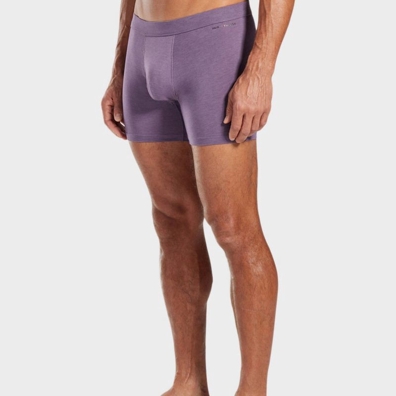 slide 3 of 5, Pair of Thieves Men's 3pk Quick Dry Cotton Boxer Briefs - Purple M: Tagless, Full Waistband Elastic, Flat Seams, Knit, 3 ct