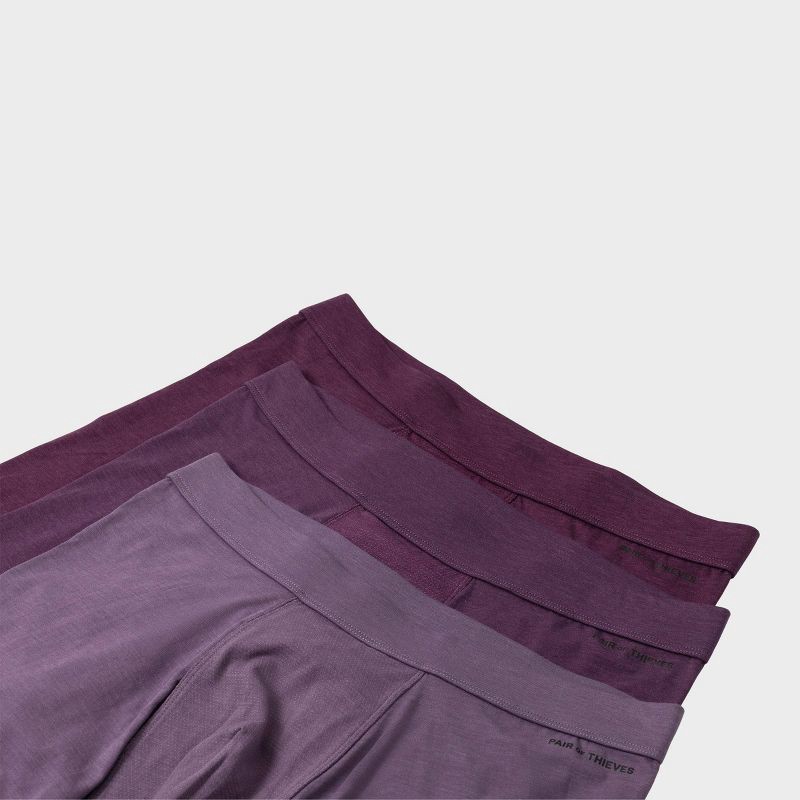 slide 1 of 5, Pair of Thieves Men's 3pk Quick Dry Cotton Boxer Briefs - Purple L: Tagless, Flat Seams, Knit Fabric, 3 ct