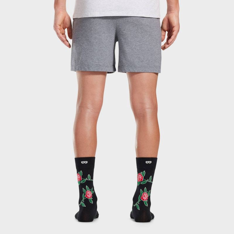 slide 5 of 5, Pair of Thieves Men's Crew Socks - Black/Pink 6-12, 1 ct