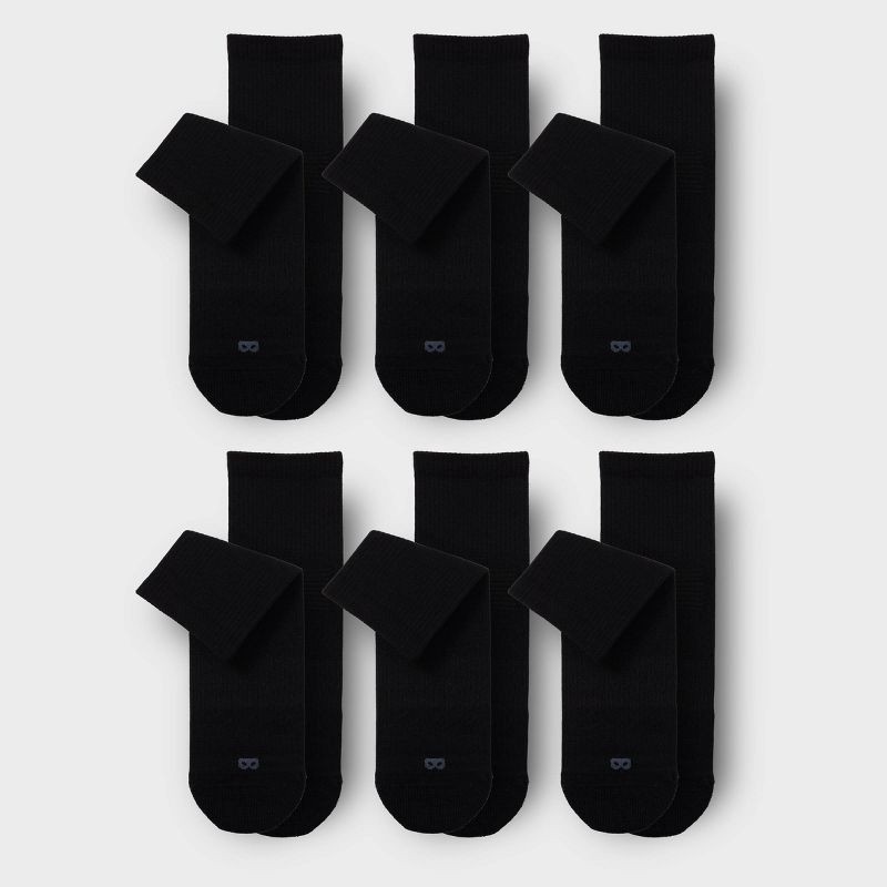 slide 1 of 2, Pair of Thieves Men's 6pk SuperiAir Cushion Ankle Socks - Black 6-12, 6 ct
