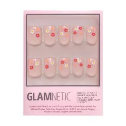 Glamnetic Women's Nail Set - Pretty Bloom - Ulta Beauty: 30 Pieces, Squared Oval Shape, Gloss Finish