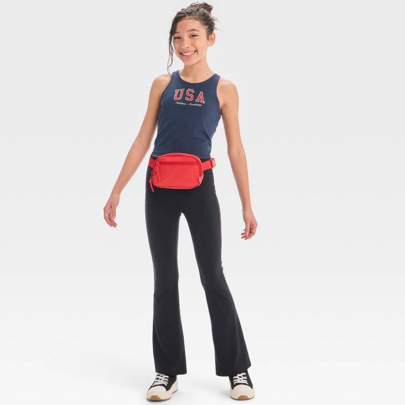 slide 3 of 3, Girls' Crop Tank Top - All In Motion™ Navy Blue S, 1 ct