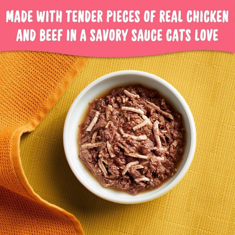 slide 4 of 5, Meow Mix Tender Favorites Chicken and Beef Flavor Wet Cat Food - 2.75oz, 2.75 oz