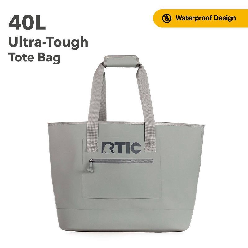 slide 2 of 7, RTIC Outdoors Ultra-Tough Tote Bag - Gray L: Lightweight Structured Nylon Handbag, 1 ct