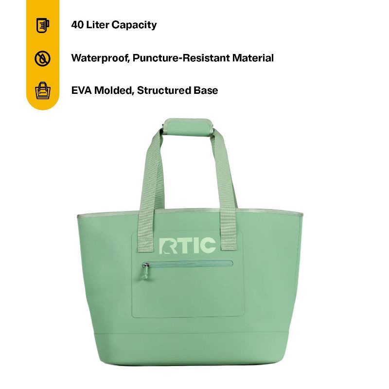 slide 4 of 9, RTIC Outdoors Ultra-Tough Tote Bag - Sage Green L: Lightweight Structured Handbag, 1 ct