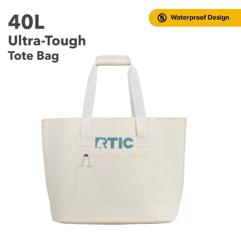 slide 2 of 9, RTIC Outdoors Ultra-Tough Tote Bag - Ivory L: Double Shoulder Handles, Lightweight Design, 1 ct