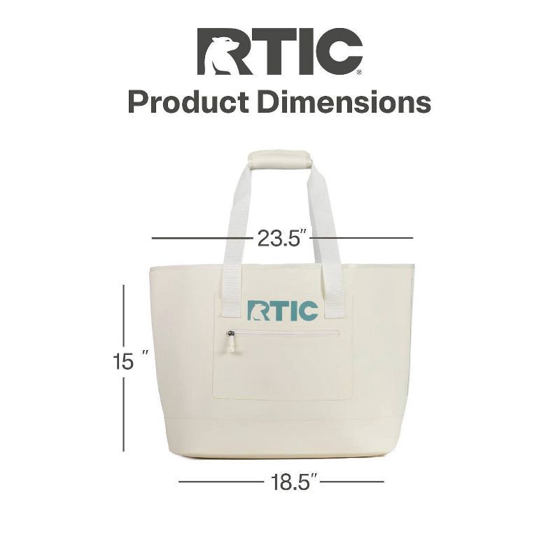 slide 8 of 9, RTIC Outdoors Ultra-Tough Tote Bag - Ivory L: Double Shoulder Handles, Lightweight Design, 1 ct