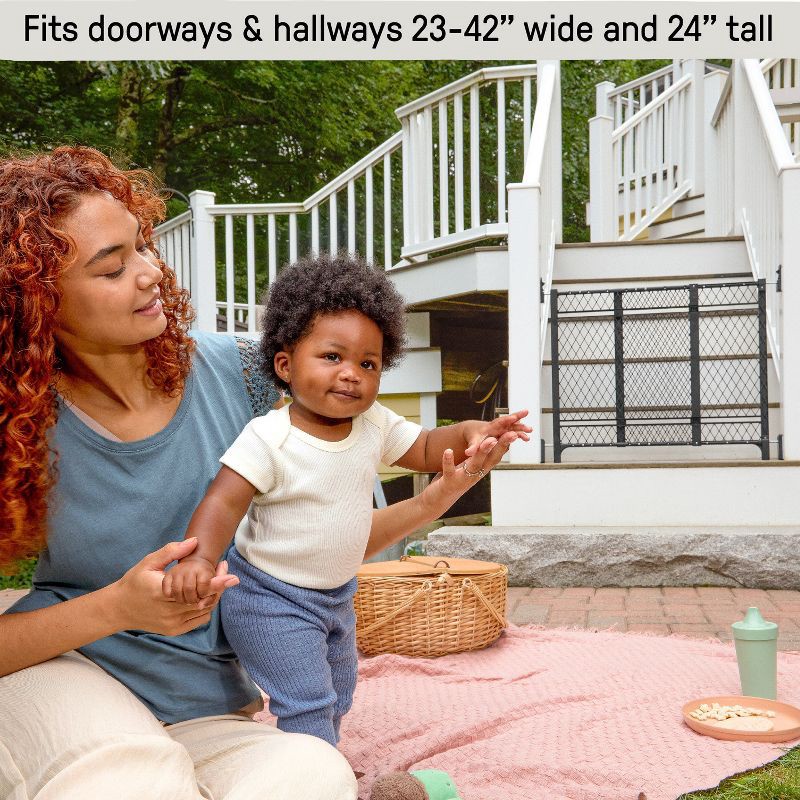 slide 5 of 9, Ingenuity Doorway 42W Series Dog and Baby Gate, Indoor Outdoor - Black, 1 ct