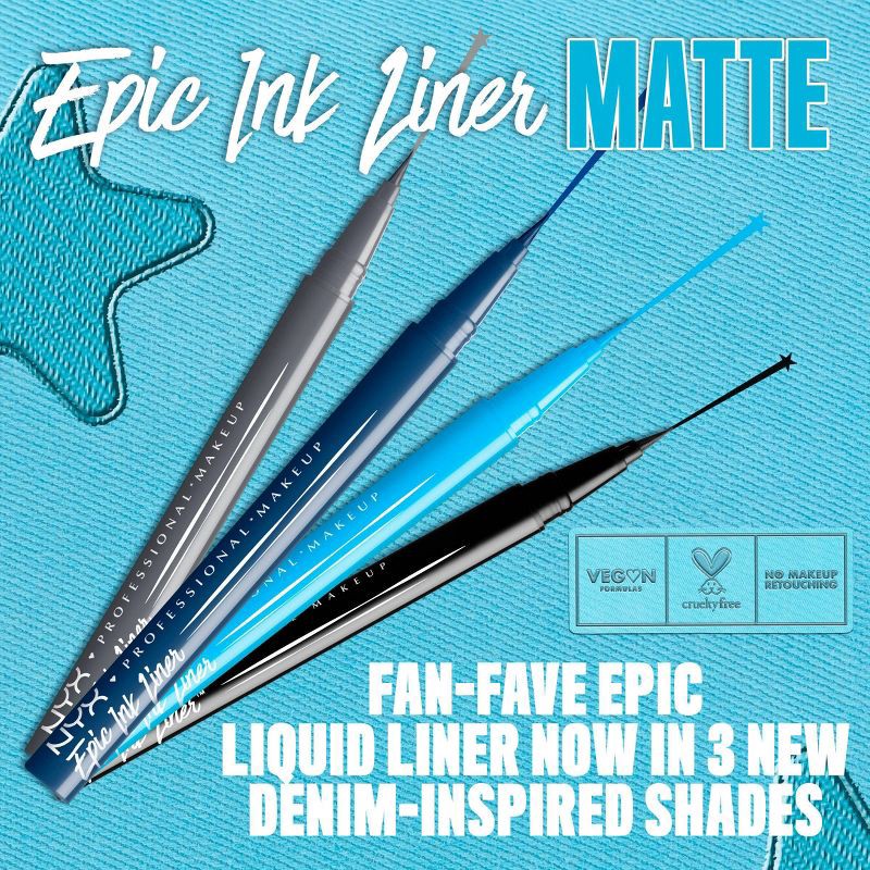 slide 4 of 12, NYX Professional Makeup Epic Wear Liquid Liner Long-Lasting Waterproof Eyeliner - Stone Washed - 0.03 fl oz, 0.03 fl oz