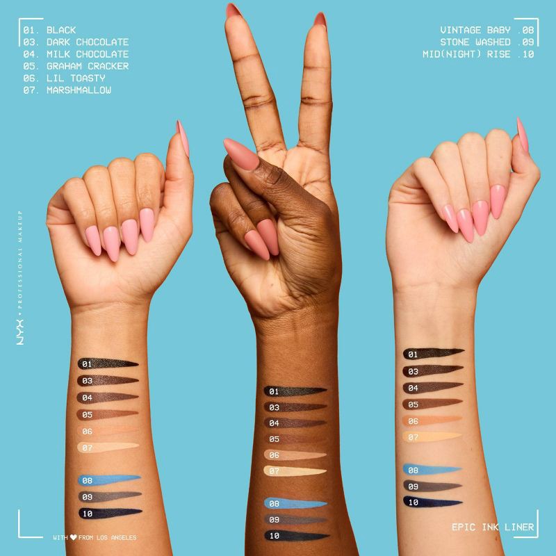 slide 6 of 12, NYX Professional Makeup Epic Wear Liquid Liner Long-Lasting Waterproof Eyeliner - Stone Washed - 0.03 fl oz, 0.03 fl oz
