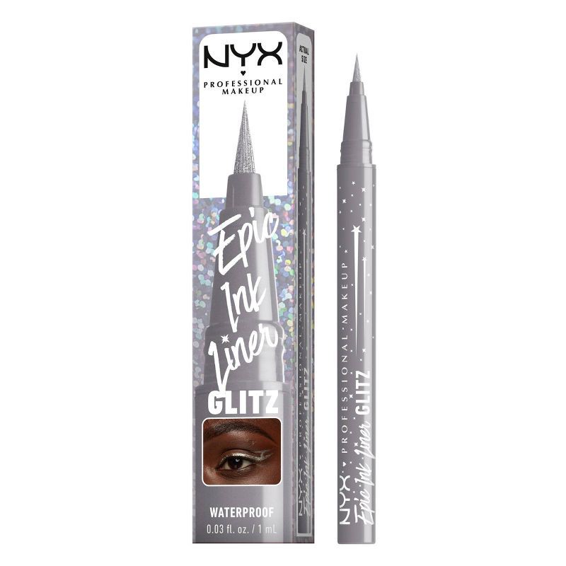 slide 12 of 12, NYX Professional Makeup Epic Wear Glitz Waterproof Metallic Liquid Eyeliner - Flashy Flare - 0.03fl oz, 0.03 fl oz