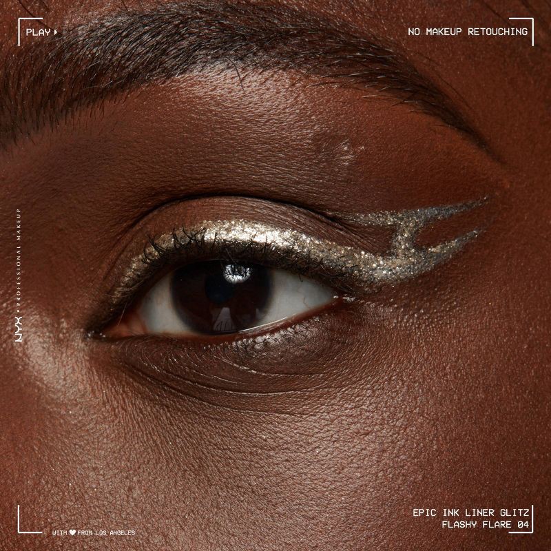 slide 5 of 12, NYX Professional Makeup Epic Wear Glitz Waterproof Metallic Liquid Eyeliner - Flashy Flare - 0.03fl oz, 0.03 fl oz