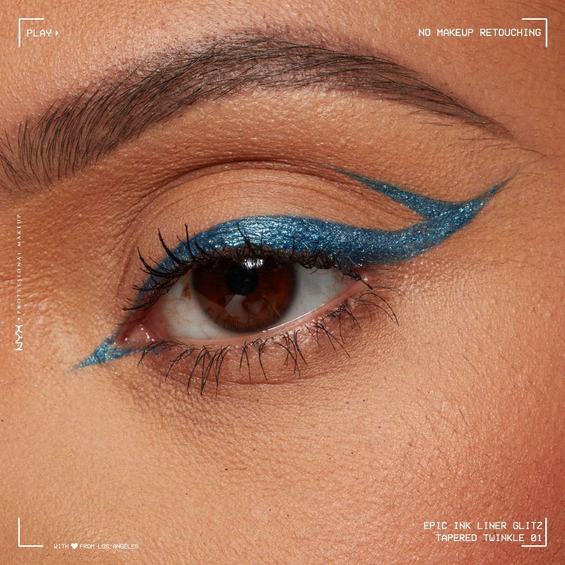 slide 5 of 12, NYX Professional Makeup Epic Wear Glitz Waterproof Metallic Liquid Eyeliner - Tapered Twinkle - 0.03fl oz, 0.03 fl oz