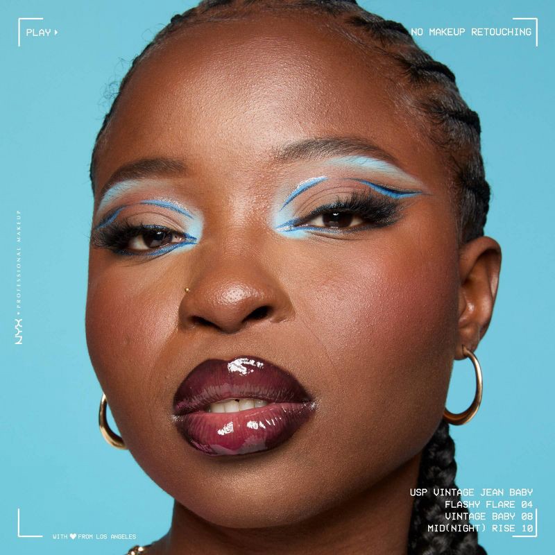 slide 8 of 12, NYX Professional Makeup Epic Wear Glitz Waterproof Metallic Liquid Eyeliner - Denim Dazzle - 0.03 fl oz, 0.03 fl oz
