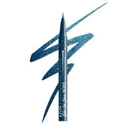 NYX Professional Makeup Epic Wear Glitz Waterproof Metallic Liquid Eyeliner - Denim Dazzle - 0.03 fl oz