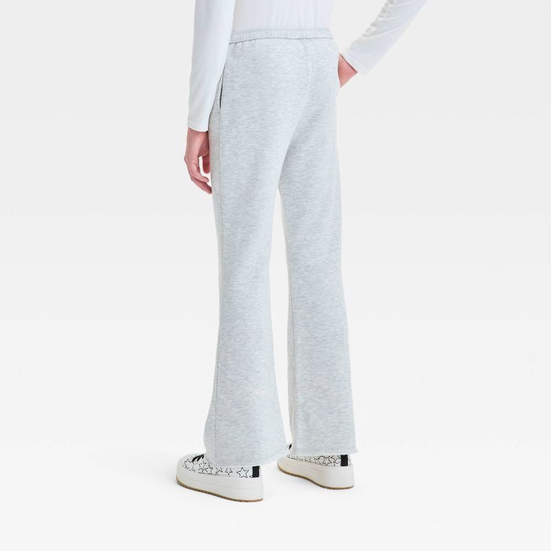 slide 2 of 3, Girls' Fleece Flare Sweatpants - art class™ Heather Gray XL: Midweight Elastic Waistband, 1 ct
