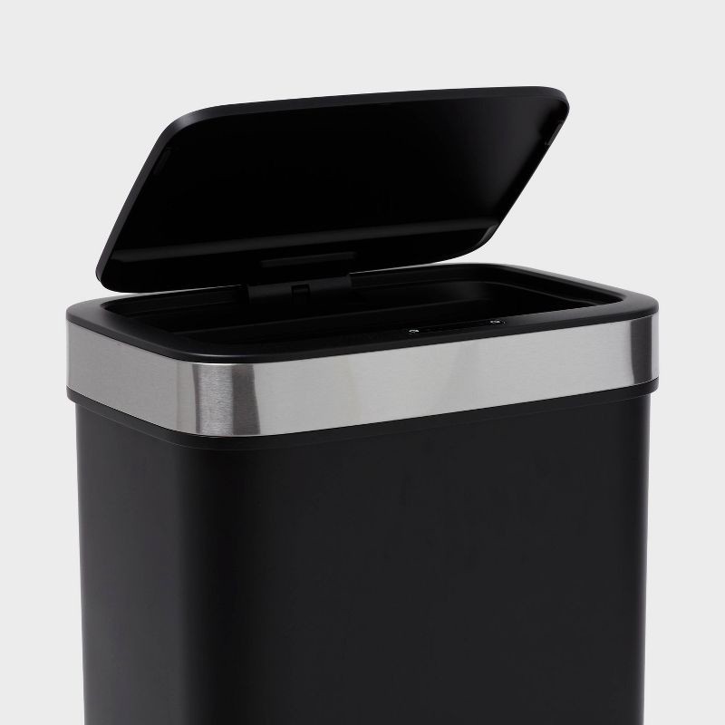 slide 3 of 3, Premium Resin Motion Can with Stainless Rim - Brightroom™, 1 ct