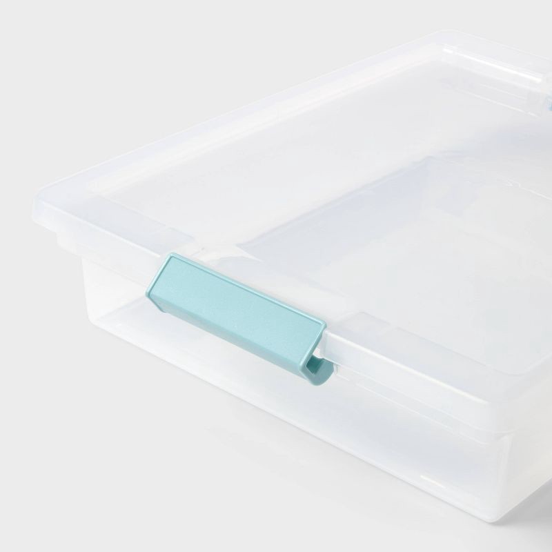 slide 3 of 4, 5.8qt Clear Storage Bin - Brightroom™, 5.8 qt