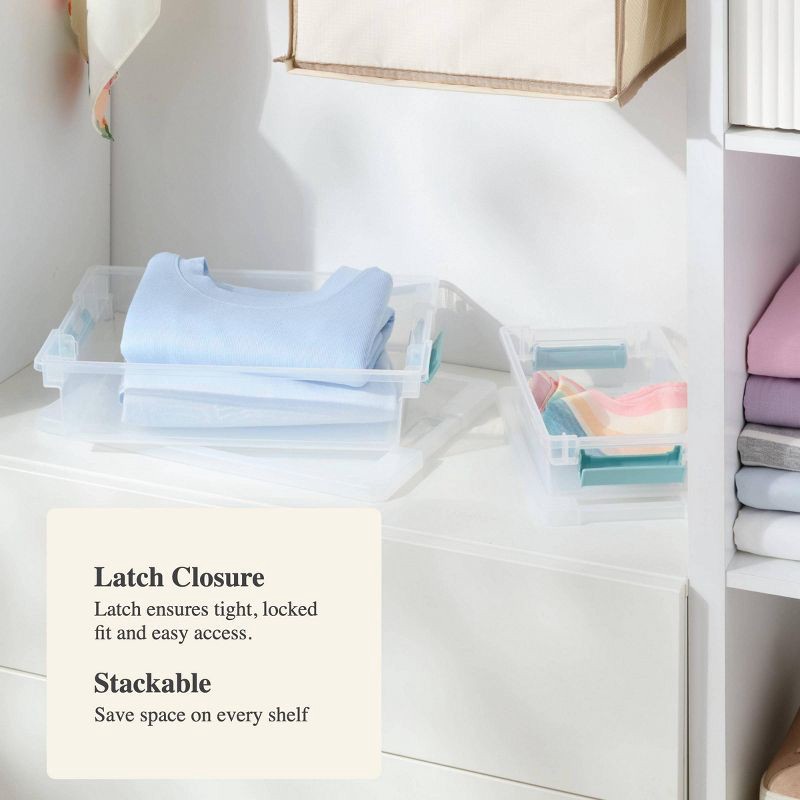 slide 4 of 4, 5.8qt Clear Storage Bin - Brightroom™, 5.8 qt