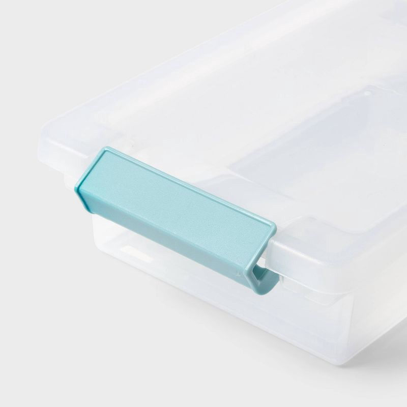 slide 3 of 4, 1.9qt Clear Storage Bin with Latches - Brightroom™, 1.9 qt