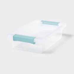 1.9qt Clear Storage Bin with Latches - Brightroom™