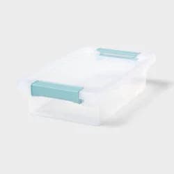 1.9qt Clear Storage Bin with Latches - Brightroom™