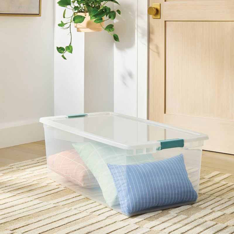 slide 2 of 4, 110qt Storage Bin with Latches - Brightroom™, 110 qt