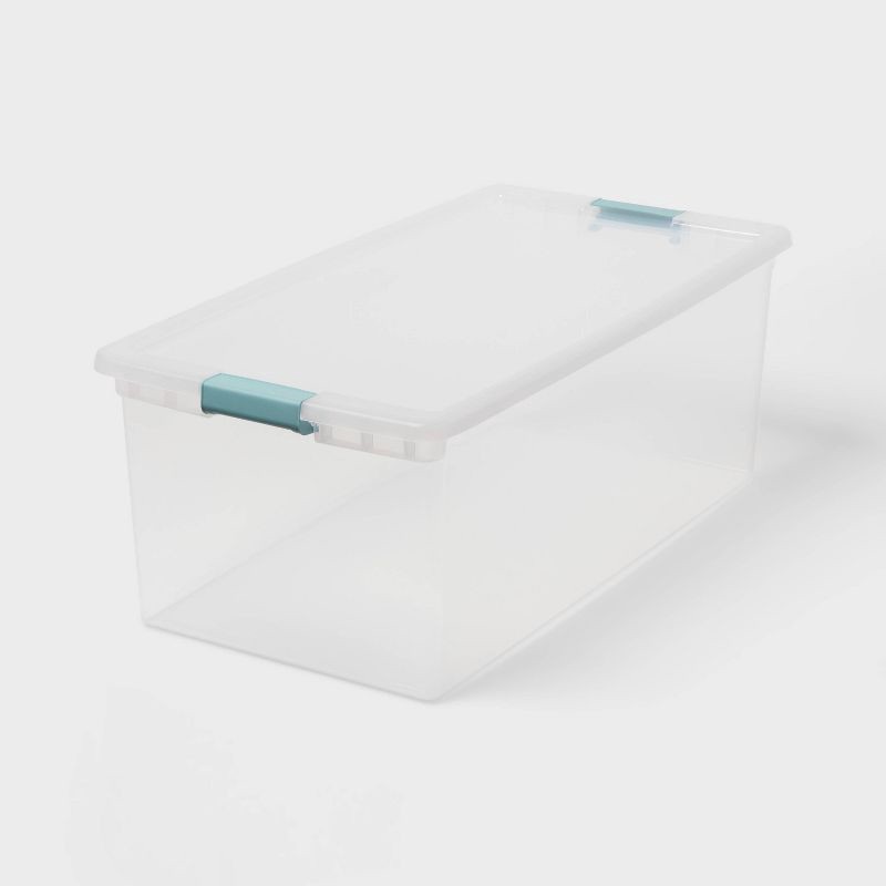 slide 1 of 4, 110qt Storage Bin with Latches - Brightroom™, 110 qt