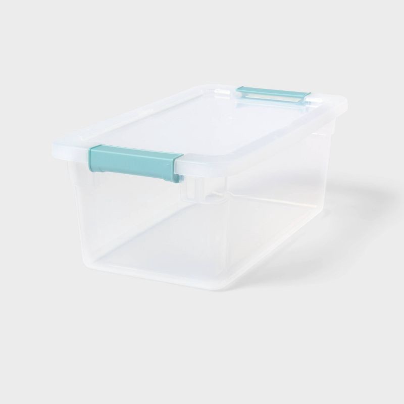 slide 1 of 4, 7qt Clear Storage Bin with Latches - Brightroom™, 7 qt