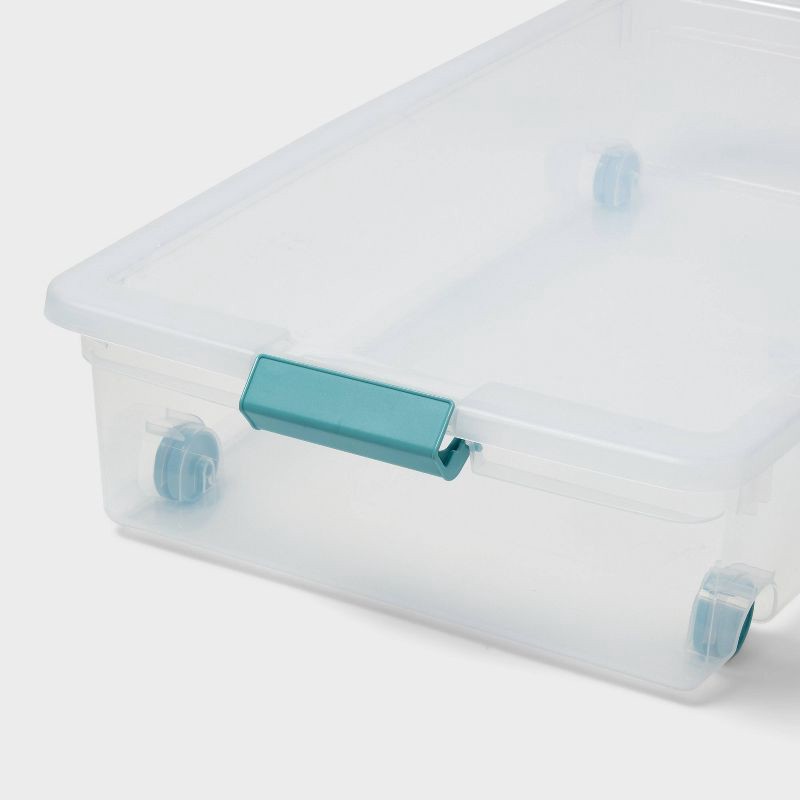 slide 3 of 5, 60qt Underbed Storage Bin with Latches - Brightroom™, 60 qt