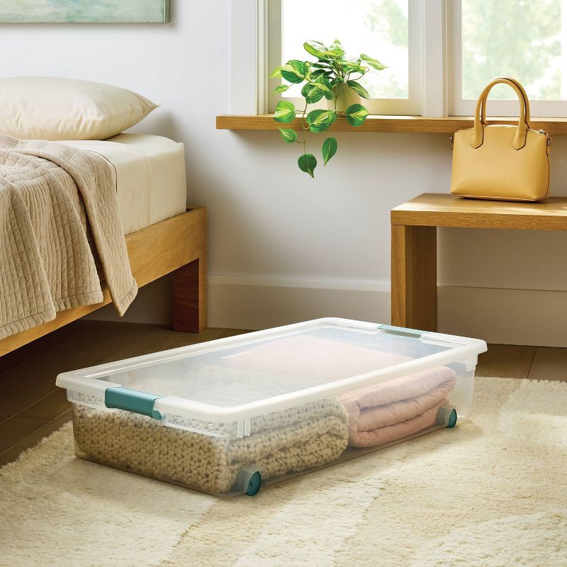slide 2 of 5, 60qt Underbed Storage Bin with Latches - Brightroom™, 60 qt