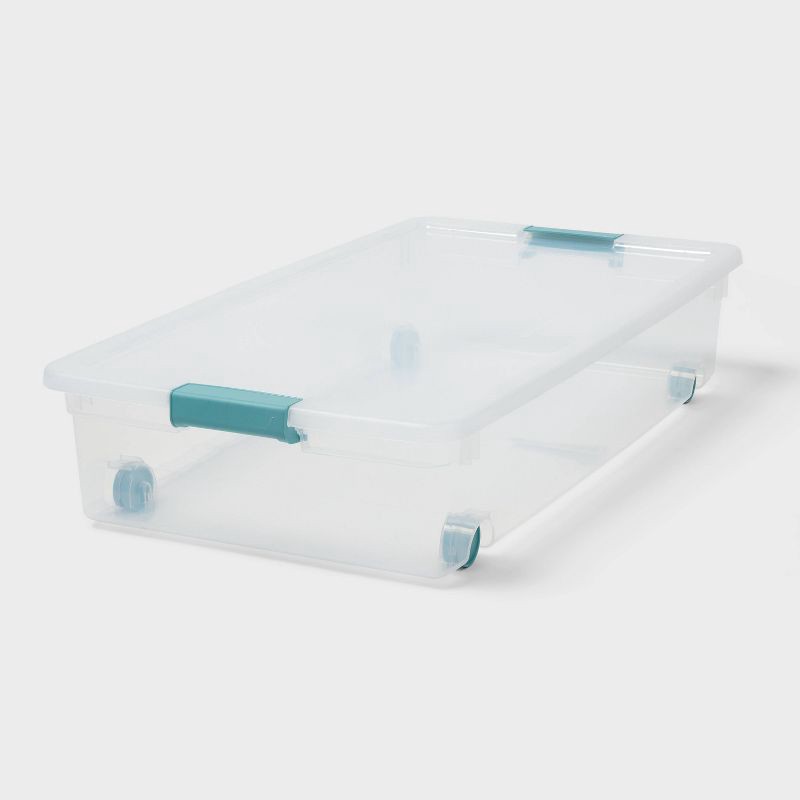 slide 1 of 5, 60qt Underbed Storage Bin with Latches - Brightroom™, 60 qt