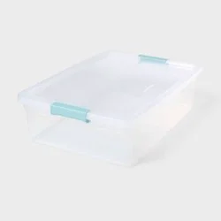 32qt Clear Storage Bin with Latches - Brightroom™