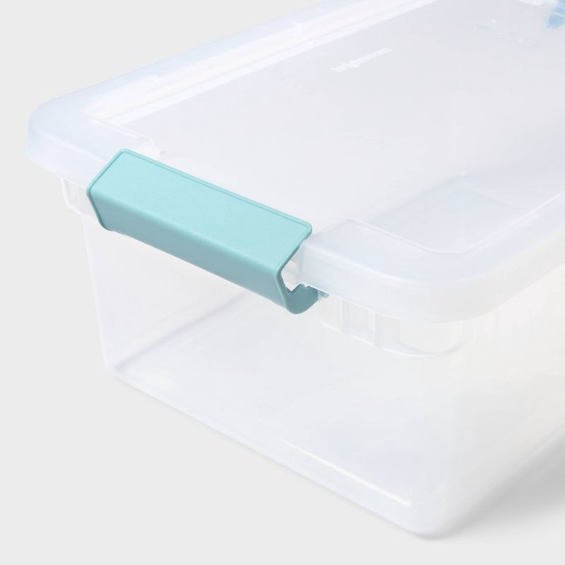 slide 3 of 4, 15qt Storage Bin with Latches - Brightroom™, 15 qt
