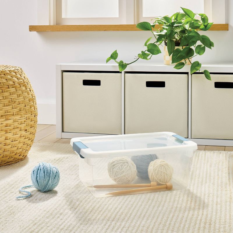 slide 2 of 4, 15qt Storage Bin with Latches - Brightroom™, 15 qt