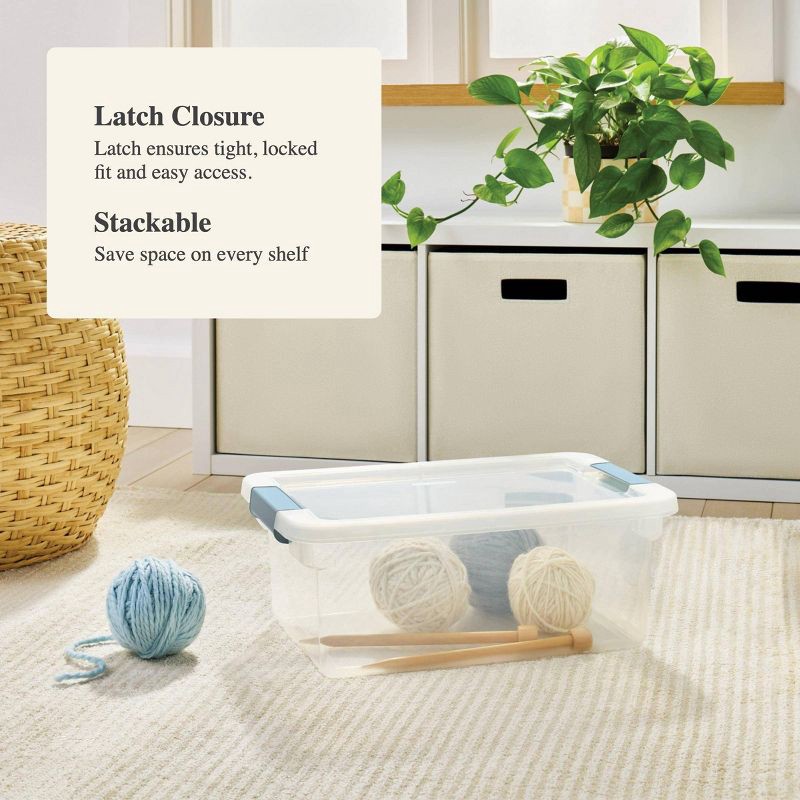 slide 4 of 4, 15qt Storage Bin with Latches - Brightroom™, 15 qt