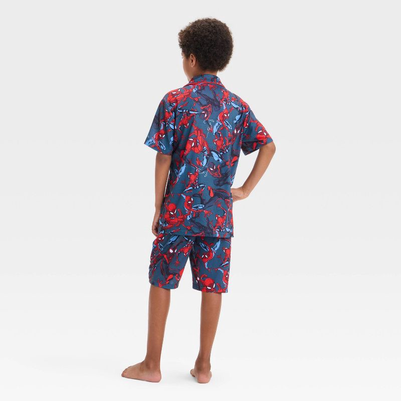 slide 2 of 4, Boys' Spider-Man Pajama Set - Gray L, 1 ct