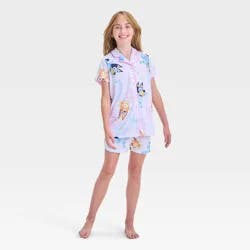 Girls' Bluey Pajama Set - White S