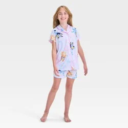 Girls&#x27; Bluey Pajama Set - White M
